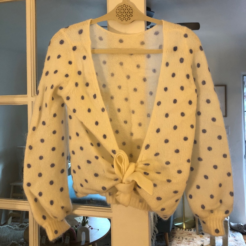 Sezane Polka Dot Knit XS